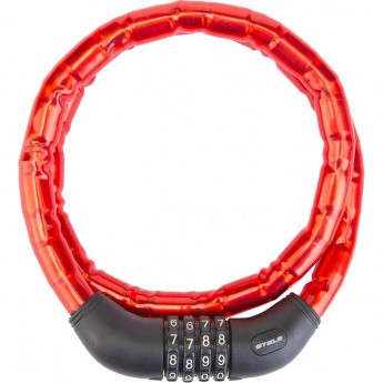 Трос-замок STELS 81601, 18x1000 мм, красный Трос-замок STELS 81601, 18x1000 мм, красный