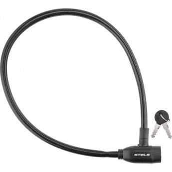 Трос-замок STELS 86108 длина 800 мм, чёрный Трос-замок STELS 86108 длина 800 мм, чёрный